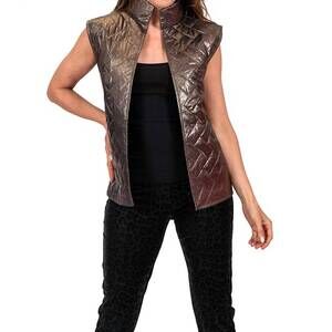 NEW SCAPA polished sleeveless vest in bronze